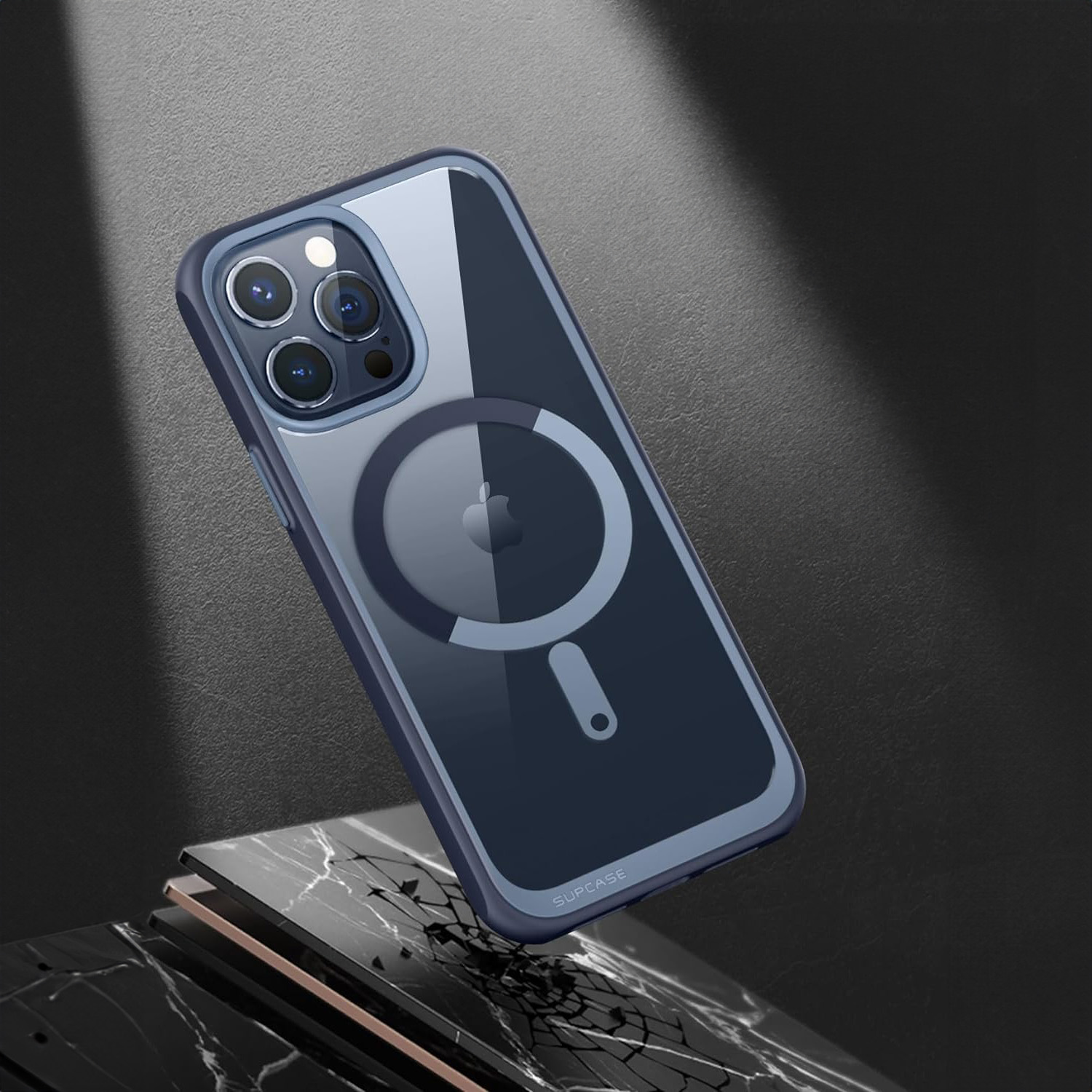 Etui Supcase UB Mag z MagSafe do iPhone 15 Pro, przezroczysto-niebieskie
